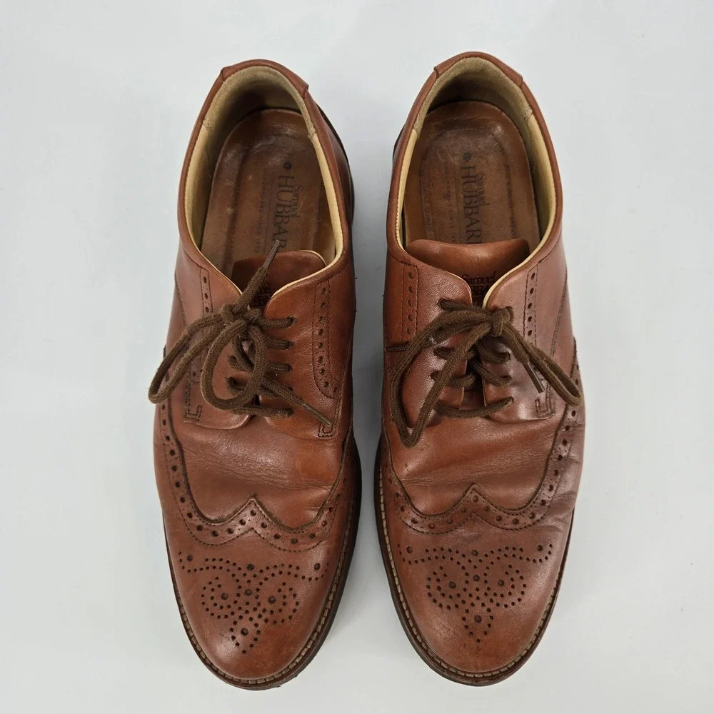 Samuel Hubbard The Tipping Point Wingtip Oxfords Brown Leather Comfort‎ 10M